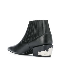 Toga Pointed Western Ankle Boots