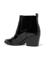 Sam Edelman Winona Glossed Leather Ankle Boots