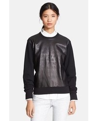 Each X Other Embossed Leather Sweatshirt