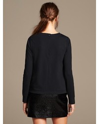 Banana Republic Faux Leather Pullover