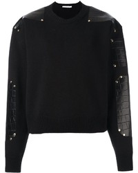 Givenchy Leather Patch Knitted Sweater