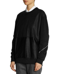 3.1 Phillip Lim Stretch Leather And Cotton Sweatshirt