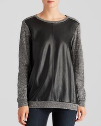 Velvet by Graham & Spencer Sweatshirt Jersey And Faux Leather