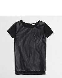 J.Crew Factory Factory Draped Leather Panel Tee