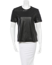 Anine Bing Perforated Leather T Shirt