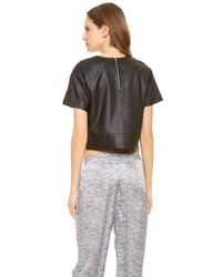 Alexander Wang T By Lightweight Leather Tee