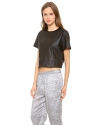 Alexander Wang T By Lightweight Leather Tee