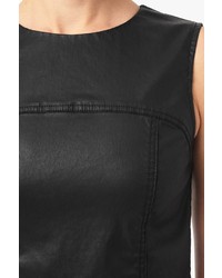 7 For All Mankind Crop Seamed Tank In Black