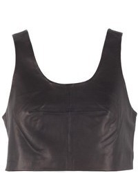 Thakoon Addition Cropped Leather Top