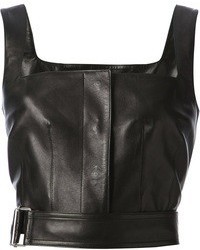 Alexander McQueen Cropped Leather Tank