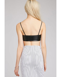 Forever 21 Faux Leather Bustier Top