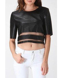 Fate Faux Leather Crop Top
