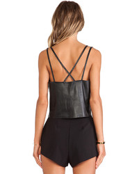 Lamarque Axel Cropped Leather Cami