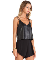 Lamarque Axel Cropped Leather Cami