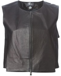 Lost And Found Cropped Leather Top