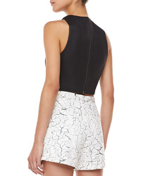 Cameo Soul Fire Faux Leather Crop Top