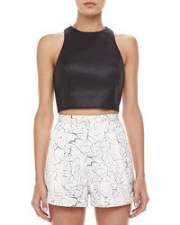 Cameo Soul Fire Faux Leather Crop Top