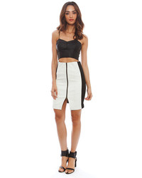 T-Bags T Bags Faux Leather Crop Top