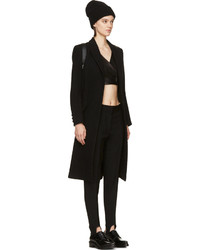 Alexander Wang T By Black Leather Wrapped Crop Top