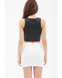 Forever 21 Zippered Faux Leather Top