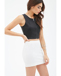 Forever 21 Zippered Faux Leather Top