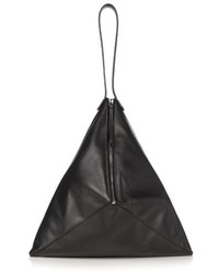 Jil Sander 5 Angle Large Leather And Suede Shoulder Bag