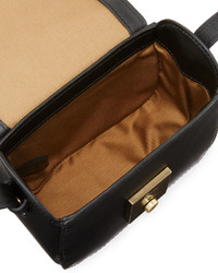 Kelsi Dagger Assembly Leather Mini Crossbody Bag Black