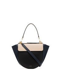 Wandler Black And Cream Hortensia Medium Leather Shoulder Bag