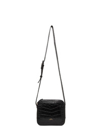 A.P.C. Black Croc Louisette Bag