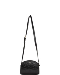 A.P.C. Black Croc Mini Demi Lune Bag