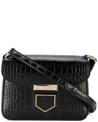 Givenchy Black Croc Nobile Mini Crossbody Bag