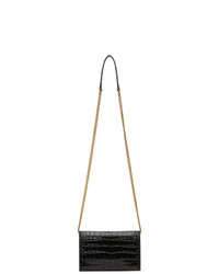 Balenciaga Black Croc Sharp Chain Shoulder Bag