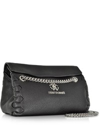 Roberto Cavalli Black Leather Crossbody Bag
