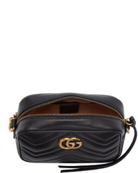Gucci Black Mini Gg Marmont 20 Camera Bag