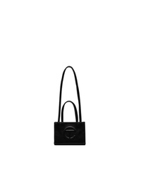 Telfar Black Mini Leather Shopping Bag