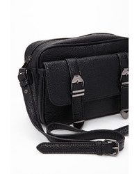 Forever 21 Buckled Faux Leather Crossbody