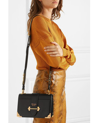 Prada Cahier Large Leather Shoulder Bag