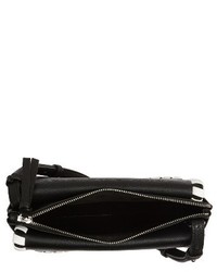 French Connection Callie Whipstich Faux Leather Crossbody Bag Black