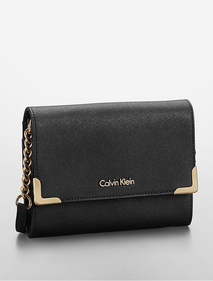 Calvin Klein Floral Saffiano Cross Body Bag, $88