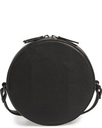 Canteen Faux Leather Crossbody Bag Black