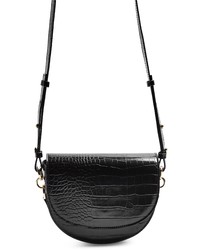 Topshop Coby Faux Leather Saddle Crossbody Bag