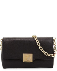 Versace Collection Thin Leather Crossbody Bag Black