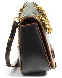 Miu Miu Dahlia Goatskin Leather Saddle Bag Black