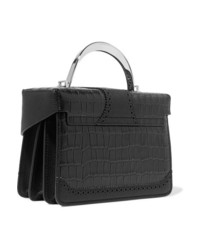 The Volon Data Alice Croc Effect Leather Shoulder Bag
