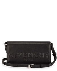 Givenchy Debossed Leather Crossbody Bag Black