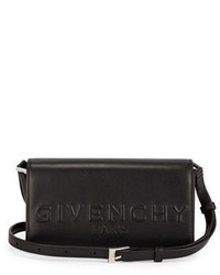 Givenchy Debossed Leather Crossbody Bag Black