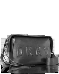 DKNY Debossed Logo Blackblack Leather Crossbody Bag