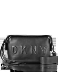DKNY Debossed Logo Blackblack Leather Crossbody Bag