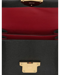 Dolce & Gabbana Lucia Embossed Leather Shoulder Bag