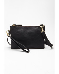 Forever 21 Double Pocket Faux Leather Crossbody
